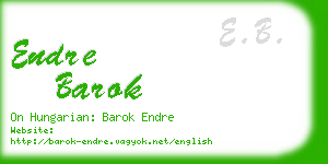 endre barok business card